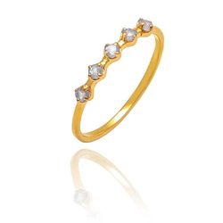 Anillo Plata Dorada Mujer ANM0075DOPL14 Piedras Minerales Piedra Luna
