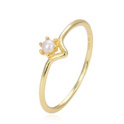 Anillo Plata Dorada Mujer ANM0160DO12 Perla