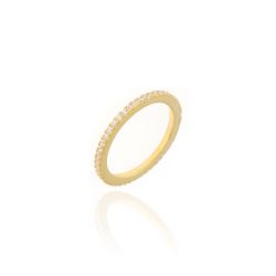 Anillo Plata Dorada Mujer ANZ0033DO12 Circonitas