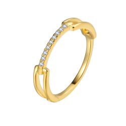 Anillo Plata Dorada Mujer ANZ0181DOCZ10 Circonitas