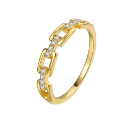 Anillo Plata Dorada Mujer ANZ0182DOCZ10 Circonitas