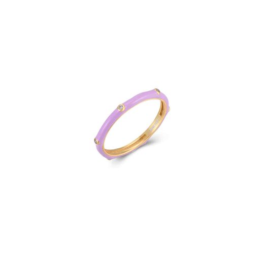 Anillo Plata Dorada Mujer ANZ0189DOLV10 Enamel Lavender Circonita