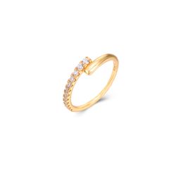 Anillo Plata Dorada Mujer ANZ0197DOCZ10 Circonitas