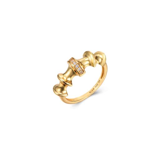 Anillo Plata Dorada Mujer ANZ0198DOCZ10 Circonitas