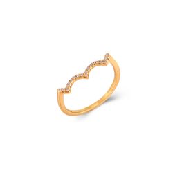 Anillo Plata Dorada Mujer ANZ0202DOCZ10 Ondas Circonitas