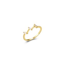 Anillo Plata Dorada Mujer ANZ0205DOCZ10 Circonitas