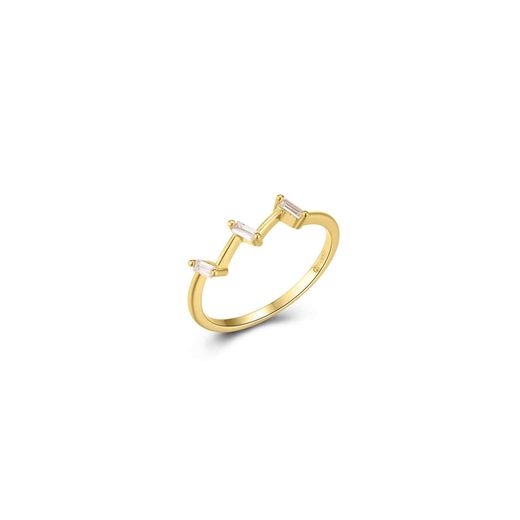 Anillo Plata Dorada Mujer ANZ0205DOCZ10 Circonitas
