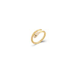 Anillo Plata Dorada Mujer ANZ0209DOCZ10 Serpiente Circonitas
