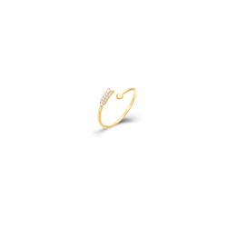 Anillo Plata Dorada Mujer ANZ0216DOCZ10 Corazón Circonitas