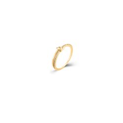 Anillo Plata Dorada Mujer ANZ0219DOCZ10 Nudo Circonitas