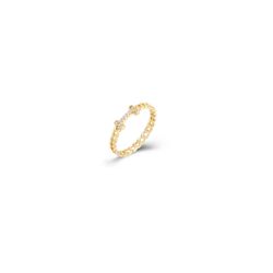 Anillo Plata Dorada Mujer ANZ0221DOCZ10 Cadena Circonitas