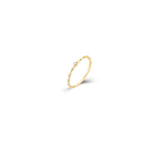 Anillo Plata Dorada Mujer ANZ0223DOCZ10 Circonita