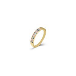 Anillo Plata Dorada Mujer ANZ0244DOVA10 Circonitas Multicolor