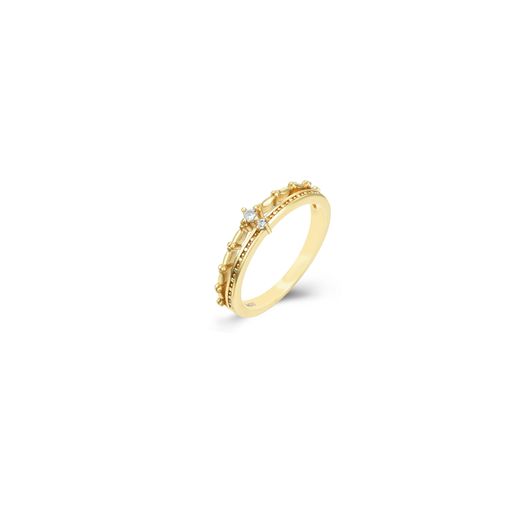 Anillo Plata Dorada Mujer ANZ0247DOXX10 Circonitas