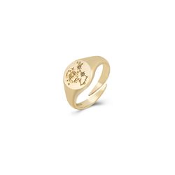 Anillo Plata Dorada Mujer ANZ0274DO Zodiaco Escorpio Circonita