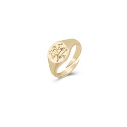 Anillo Plata Dorada Mujer ANZ0283DO Zodiaco Leo Circonita