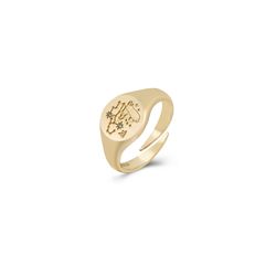 Anillo Plata Dorada Mujer ANZ0284DO Zodiaco Virgo Circonita