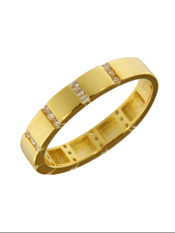 Anillo Plata Dorada Mujer PANI2220/C Circonitas Baguette