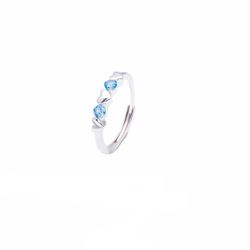 Anillo Plata Dorada R20050GP-11 Corazon Con Circonitas