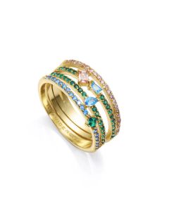 Anillo Plata Dorada Viceroy 15121A012-39 Circonitas Multicolor