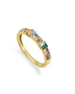 Anillo Plata Dorada Viceroy 15130A010-39 Circonitas Multicolor
