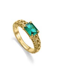 Anillo Plata Dorada Viceroy 2343A014-32 Calado Circonita Baguette