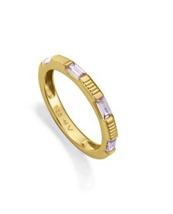Anillo Plata Dorada Viceroy 2351A012-30 Circonitas Baguette