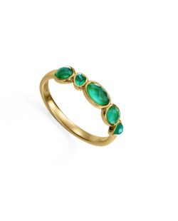 Anillo Plata Dorada Viceroy Mujer 2372A012-42 Piedras Naturales Ágata Verde
