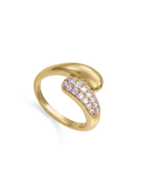 Anillo Plata Dorada Viceroy Mujer 2377A012-30 Bandas Encontradas C. Circonitas