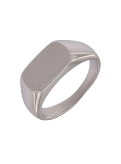 Anillo Plata Hombre PSCL6/14 Sello Rectangular Liso
