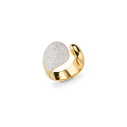 Anillo Plata Dorada J11772M17 Abierto Circonitas