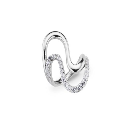 Anillo Plata J12708M17 Olas Circonitas