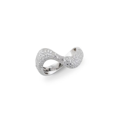 Anillo Plata J12709M13 Onda Circonitas