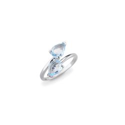 Anillo Plata J12721M12 Abierto Circonitas Azules