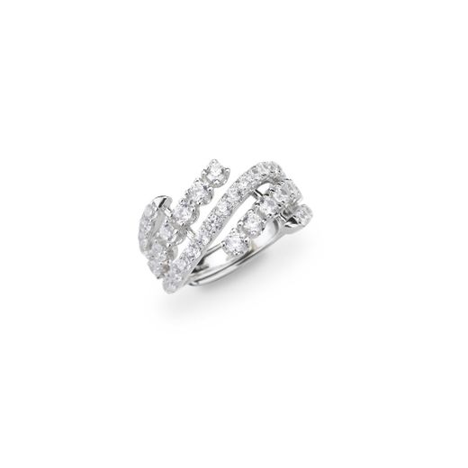 Anillo Plata J12746M13 Abierto Circonitas