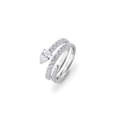 Anillo Plata J12803M16 Espiral Circonitas