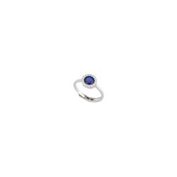 Anillo Plata J9531M16 Abierto Zafiro Circonitas
