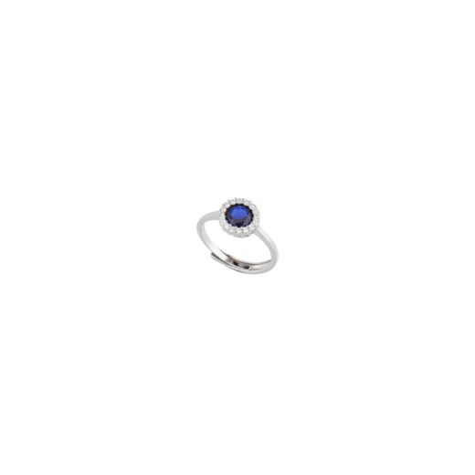 Anillo Plata J9531M16 Abierto Zafiro Circonitas