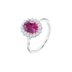 Anillo Plata Lotus LP3459-3/412 Circonitas Rosada Bicolor Blancas