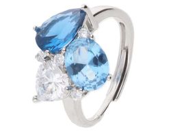 Pendientes Liska Plata LPZ191A Circonitas Azules Bicolor Blancas