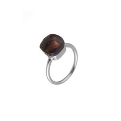 Anillo Plata Mujer ANM0005RH14CH Piedra Mineral Cuarzo Ahumado