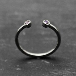 Anillo Plata Mujer ANM0007RH14AM Piedra Mineral Amatista