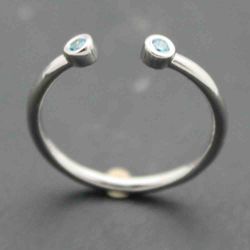 Anillo Plata Mujer ANM0007RH14OV Piedra Mineral Onix Verde
