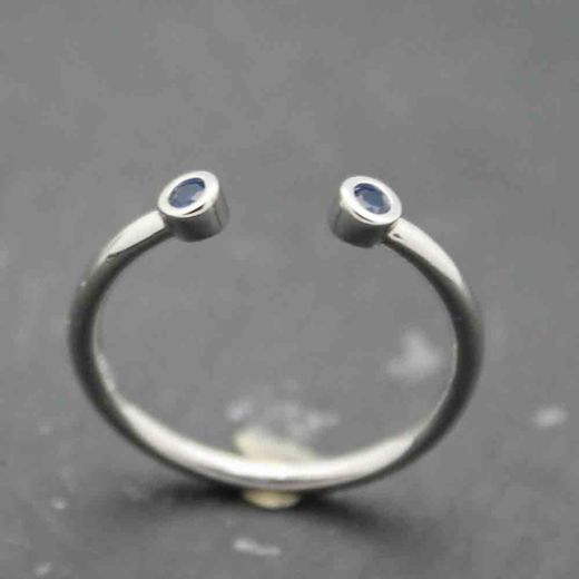Anillo Plata Mujer ANM0007RH14ZA Piedra Mineral Zirconia Azul