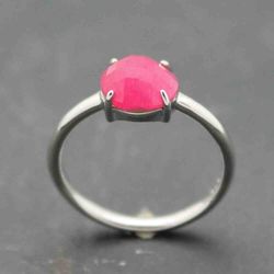 Anillo Plata Mujer ANM0008RH12RU Piedra Mineral Rubí