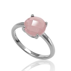 Anillo Plata Mujer ANM0019RH14CR Piedra Mineral Cuarzo Rosa