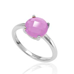 Anillo Plata Mujer ANM0019RH16AM Piedra Mineral Amatista
