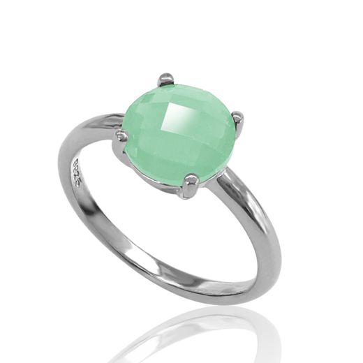 Anillo Plata Mujer ANM0019RH16CA Piedra Mineral Calcedonia