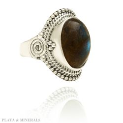 Anillo Plata Mujer ANM0058RH14LA Piedra Mineral Labradorita