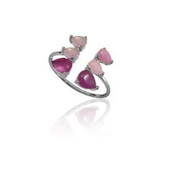 Anillo Plata Mujer ANM0061RH14RU Piedra Mineral Rubí